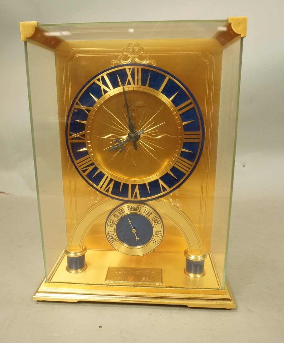 HOUR LAVIGNE PARIS Brass Mantel Clock. Heavy Bras