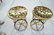 Pr SARREID Style Brass Corseted Stools. Pierced t - 7
