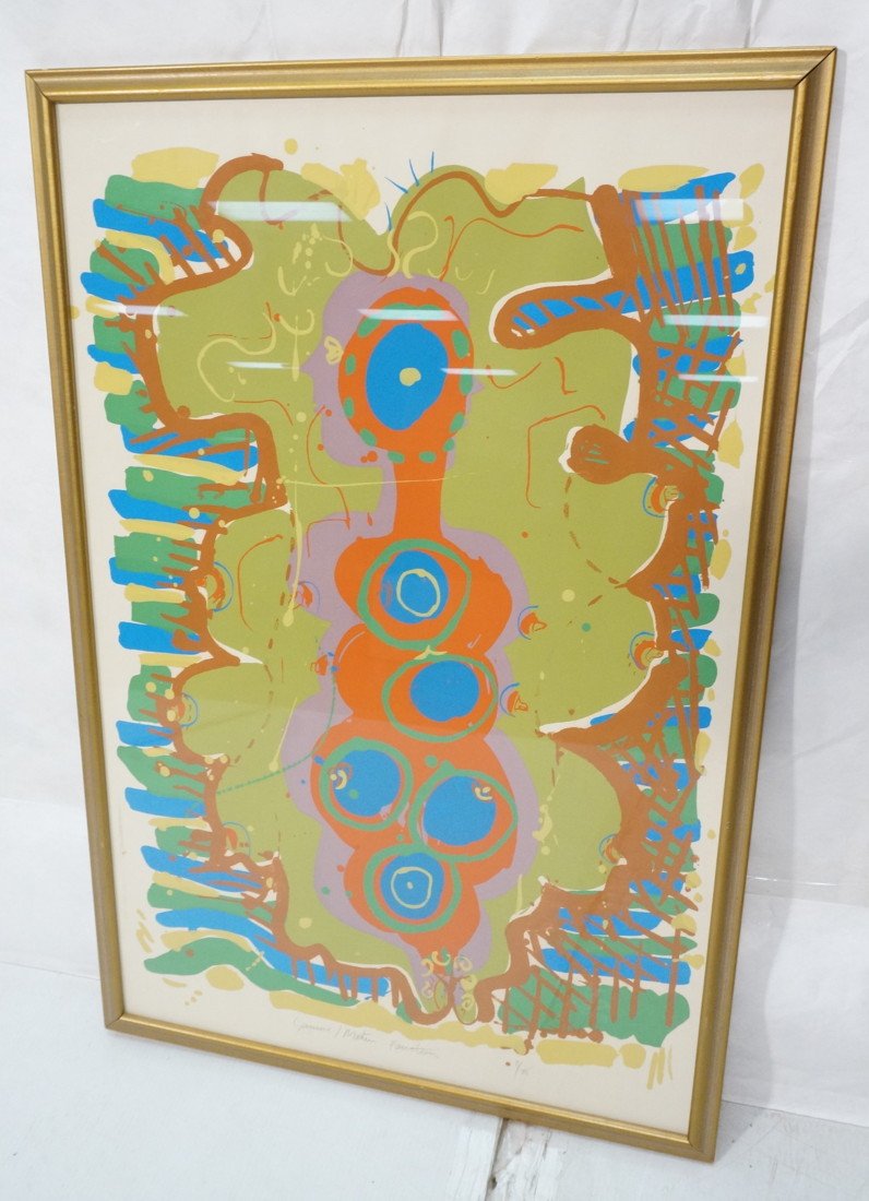 Samuel Maitin Lithograph Print. Fourteen. Signe: Samuel Maitin Lithograph Print. Fourteen. Signed and numbered. 8/28-- Dimensions: Image Size: H: 34.75 inches: W: 22.5 inches ---