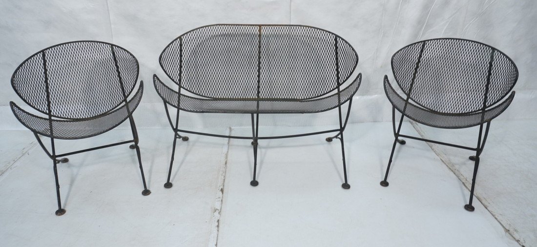 3pc Tempestini Salterini Orange Slice Set. Love: 3pc Tempestini Salterini Orange Slice Set. Love Set/settee and 2 Chairs. -- Dimensions: H: 28 inches: W: 42 inches: D: 22 inches ---