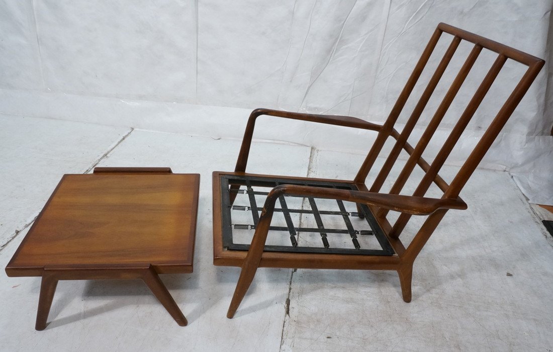 ADRIAN PEARSALL Style Lounge Chair & Ottoman. Ope: ADRIAN PEARSALL Style Lounge Chair & Ottoman. Open arm construction. -- Dimensions: H: 37 inches: W: 30 inches: D: 34 inches ---