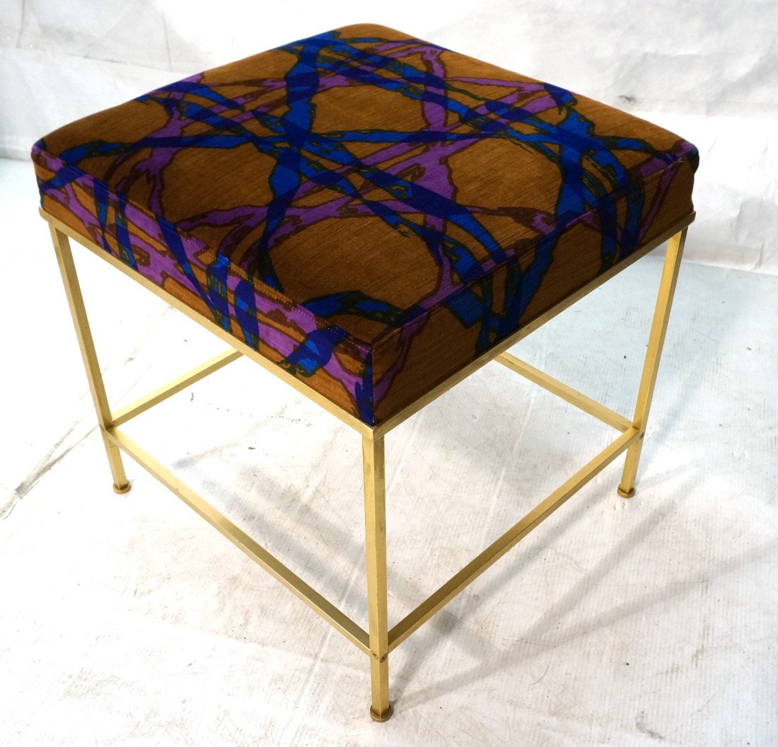 HARVEY PROBBER Upholstered Bench Stool. Probably: HARVEY PROBBER Upholstered Bench Stool. Probably JACK LENOR LARSEN Velvet Upholstery. Not marked.-- Dimensions: H: 20 inches: W: 18 inches: D: 19 inches ---