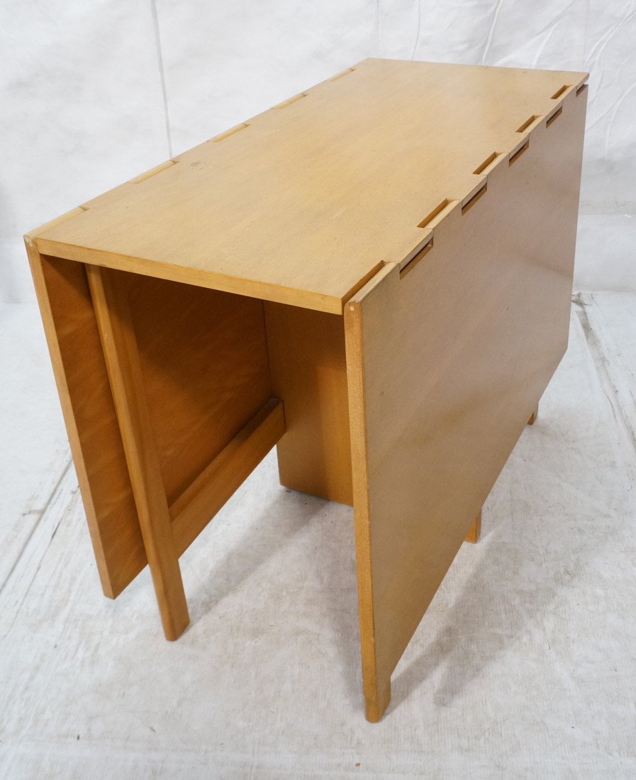 Drop Side Dining Table George Nelson for Herman M: Drop Side Dining Table George Nelson for Herman Miller. Blond Wood Modernist. 24" drops. Foil label 4656. -- Dimensions: H: 30 inches: W: 18 inches: D: 40 inches ---