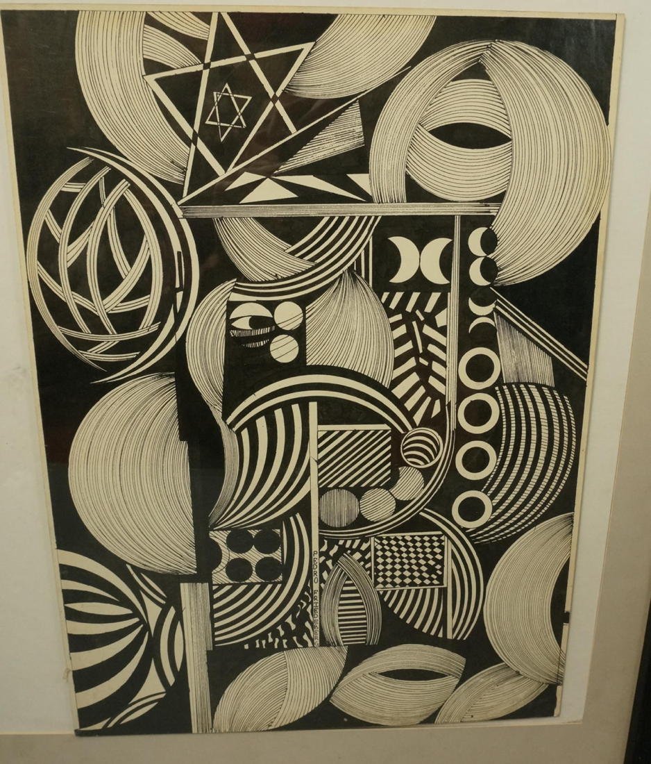 Pedro Friedeberg Signed Ink Drawing On Paper. At: Pedro Friedeberg Signed Ink Drawing On Paper. Attributed.-- Dimensions: H: 20 inches: W: 14.75 inches ---