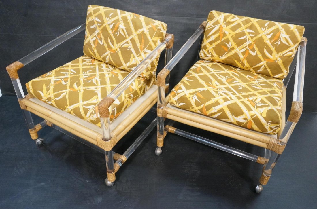 Pr Decorator Lounge Chairs. Lucite & Bamboo. Luci Dec 09, 2014