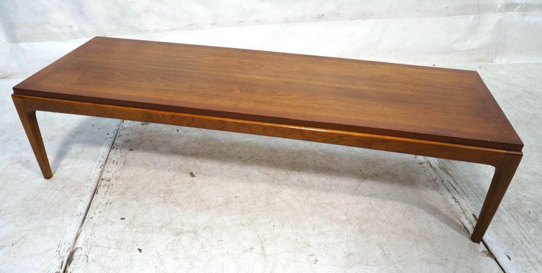 LANE Walnut Coffee Table. Style 997-01. Banded to: LANE Walnut Coffee Table. Style 997-01. Banded top.-- Dimensions: H: 14 inches: W: 58 inches: D: 20 inches ---