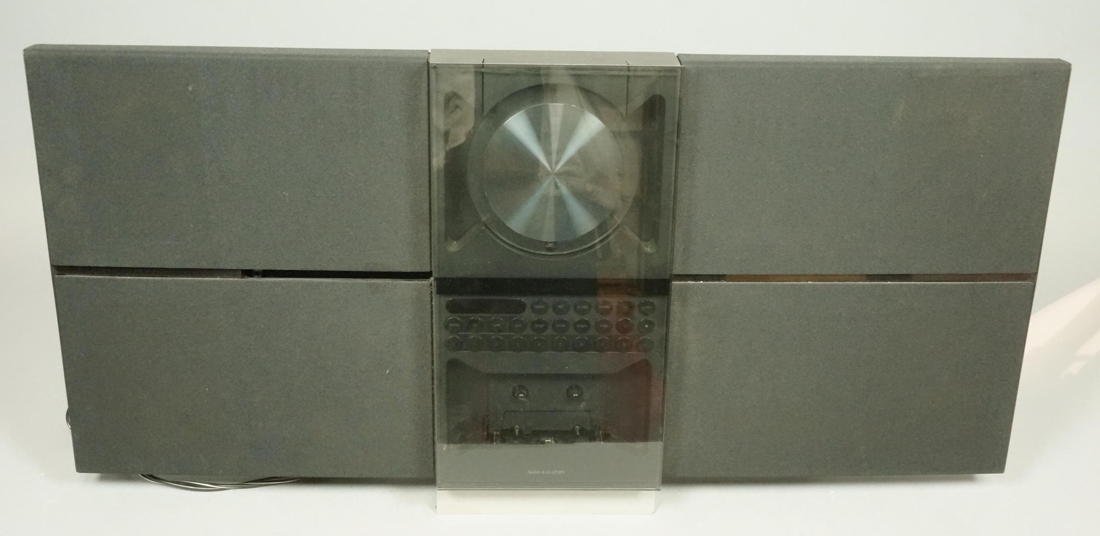 BANG & OLUFSEN Stereo System. CD Compact Disc Tap: BANG & OLUFSEN Stereo System. CD Compact Disc Tape Deck. -- Dimensions: H: 14 inches: W: 29.5 inches: D: 5 inches ---