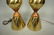 Pr American Modern Brass & Wood Table Lamps. Tall - 3