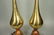 Pr American Modern Brass & Wood Table Lamps. Tall - 4