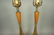 Pr American Modern Brass & Wood Table Lamps. Tall - 5