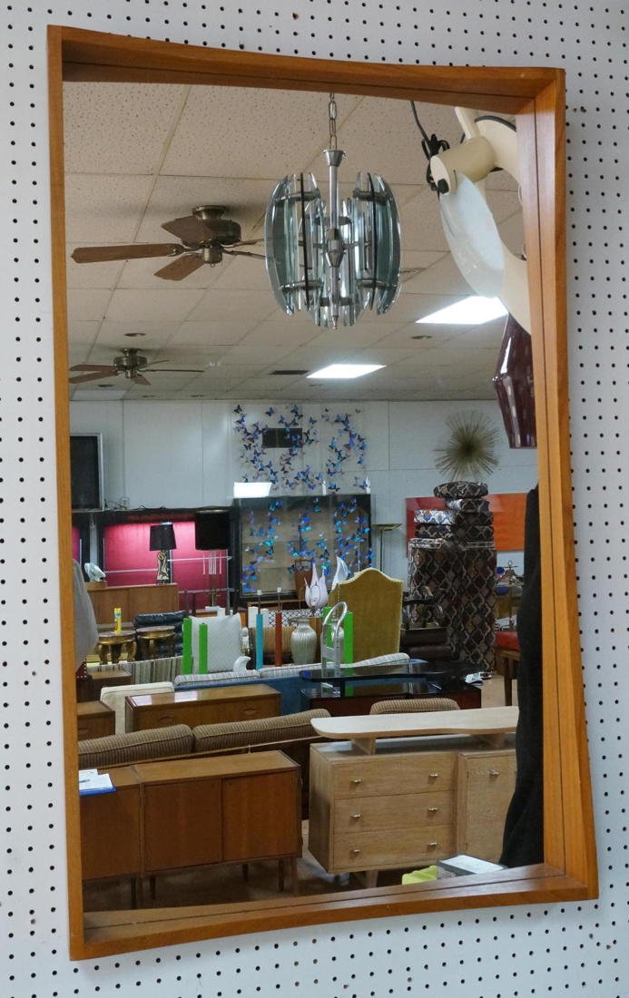PEDERSEN HANSEN Danish Teak Modern Wall Mirror. M: PEDERSEN HANSEN Danish Teak Modern Wall Mirror. Marked-- Dimensions: H: 44.25 inches: W: 27.25 inches: D: 2.75 inches ---