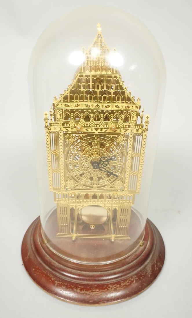 Franklin Mint BIG BEN brass clock. keepsake dome.: Franklin Mint BIG BEN brass clock. keepsake dome. HERMLE West Germany clock. Marked. 1988 FM-- Dimensions: H: 11 inches: W: 7.5 inches --- US Shipping charge: $20