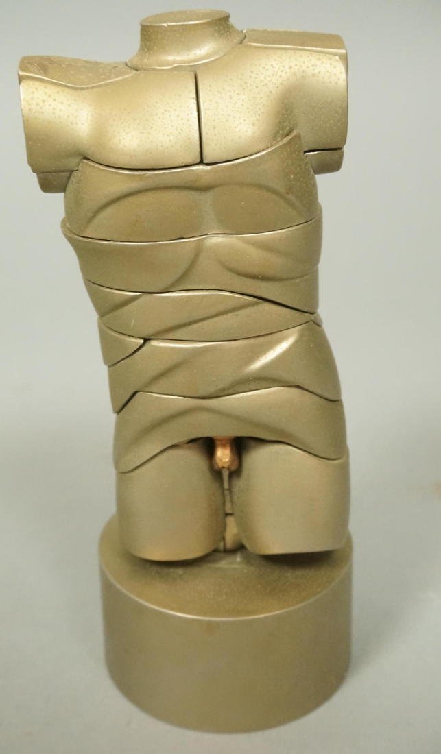 MIQUEL BERROCAL David Puzzle Sculpture. Nickel p: MIQUEL BERROCAL David Puzzle Sculpture. Nickel plated figure. Signed on shoulder #2239. Edition of 10000. -- Dimensions: H: 5.5 inches --- US Shipping charge: $20