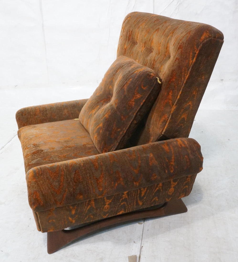 ADRIAN PEARSALL style Recliner Lounge Chair. Flex: ADRIAN PEARSALL style Recliner Lounge Chair. Flex Steel Base. Two tone plush wood grain upholstery. Flared tufted back. -- Dimensions: H: 40 inches: W: 36 inches: D: 34 inches ---