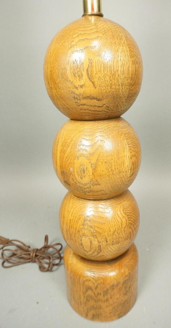 Decorator oak Ball lamp. Stacked wood balls.: Decorator oak Ball lamp. Stacked wood balls.-- Dimensions: H: 35 inches: W: 7 inches: D: 7 inches ---