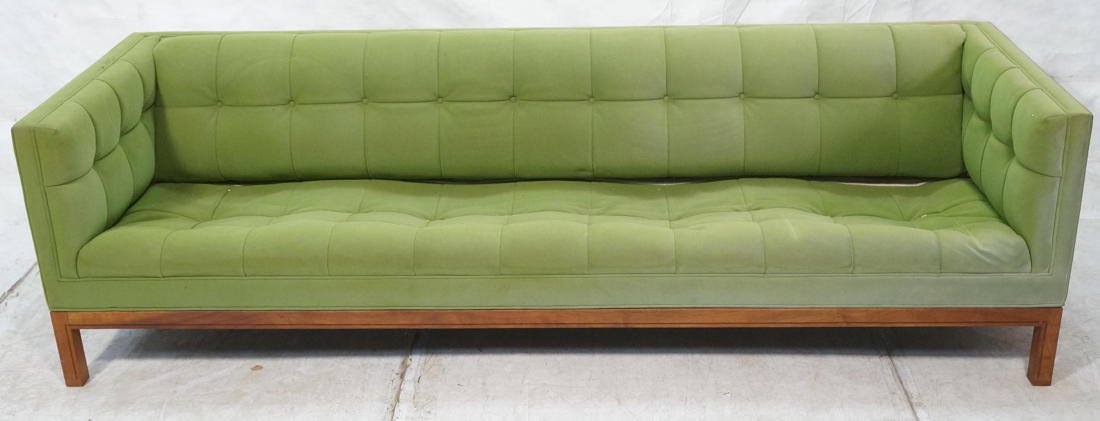 American modern Dunbar style couch with tufted ba: American modern Dunbar style couch with tufted back.-- Dimensions: H: 28 inches: W: 96 inches: D: 31 inches ---
