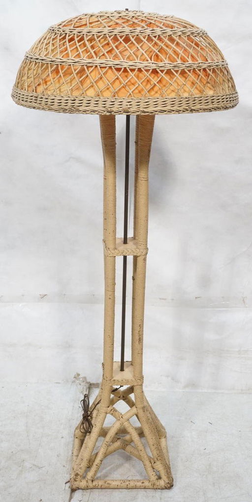 Vintage Wicker Heywood Wakefield Floor Lamp Bras Mar 17 2018 Vintage Wicker Heywood Wakefield Floor Lamp Bras