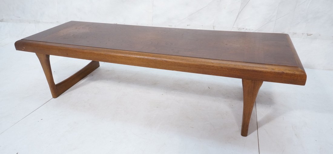 American Modern LANE Rectangular Coffee Cocktail: American Modern LANE Rectangular Coffee Cocktail Table. Rounded edge top. Banded.-- Dimensions: H: 14.75 inches: W: 60 inches: D: 20 inches ---