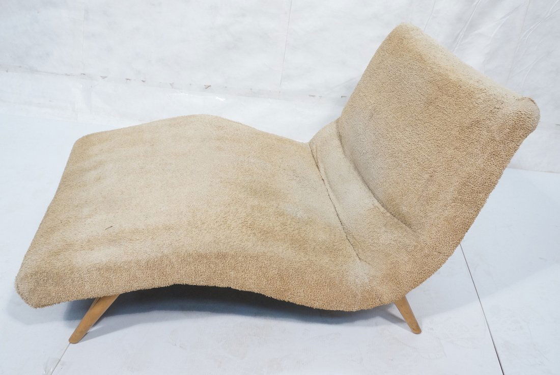 Pearsall style Chaise lounge chair with blonde le: Pearsall style Chaise lounge chair with blonde legs. -- Dimensions: H: 30 inches: W: 36 inches: D: 49 inches ---