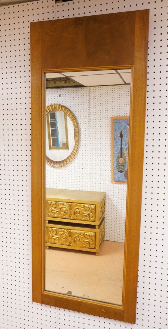 JOHN WIDDICOMB Wall Mirror. American Modern Walnu: JOHN WIDDICOMB Wall Mirror. American Modern Walnut. John Stuart. Label-- Dimensions: H: 52.25 inches: W: 20.25 inches ---