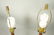 Pr Walnut Brass American Modern Table Lamps. Wood - 4