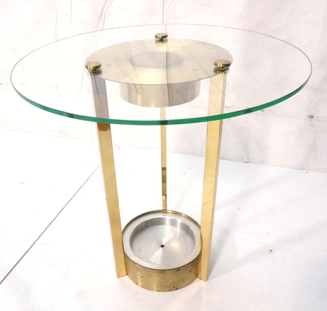 DOROTHY THORPE Table Brass & Glass. Lights from a: DOROTHY THORPE Table Brass & Glass. Lights from above and below. Designed for & used in USS Enterprise Steamship lounge. -- Dimensions: ---