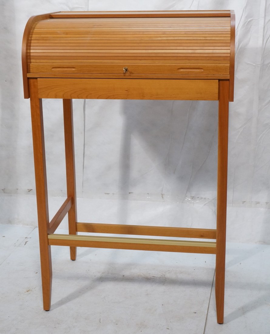 Tall roll top podium desk Levenger Metal tag insi: Tall roll top podium desk Levenger Metal tag inside. Comes with key. -- Dimensions: H: 57 inches: W: 37 inches: D: 24 inches ---