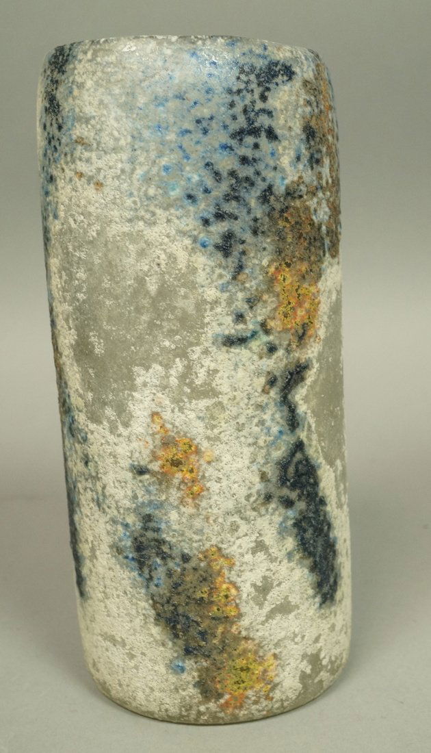 CENEDESE Murano Glass Scavo Vase.  Colorful rough (1 of 4)