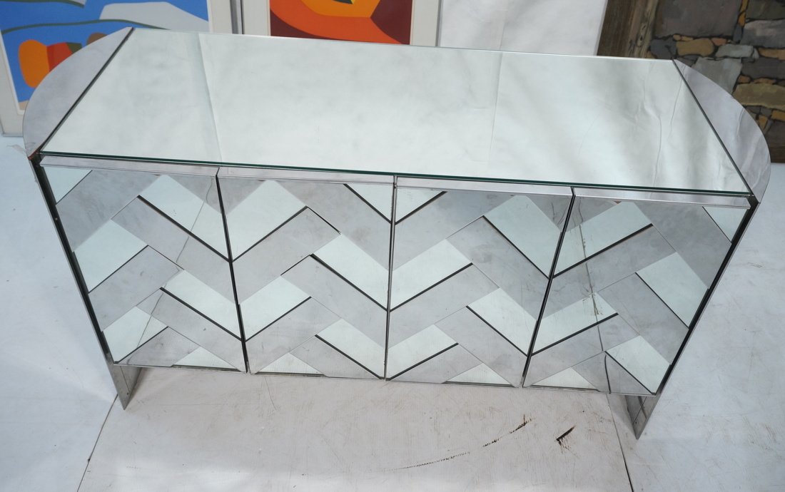 Ello Chrome and Mirrored Credenza Sideboard,  Chr (1 of 10)