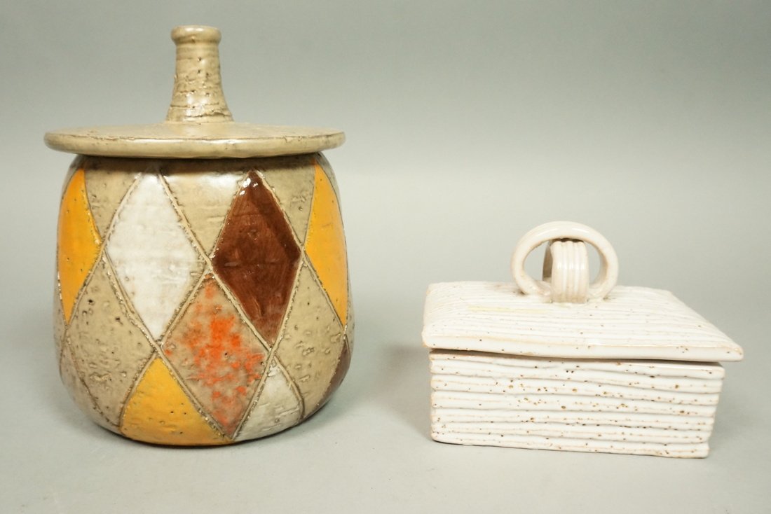 2pcs Italian Pottery.  Raymor and Italy.  Lidded (1 of 5)