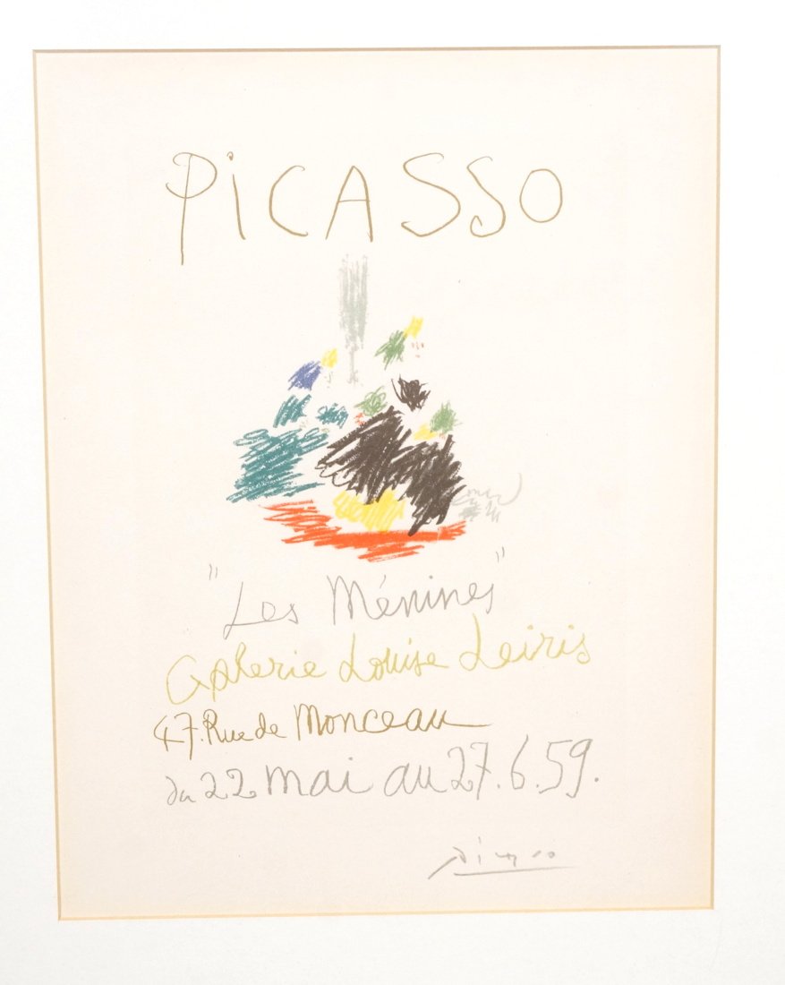 Picasso Lithograph Print Pencil Signed.  Blind st (1 of 8)