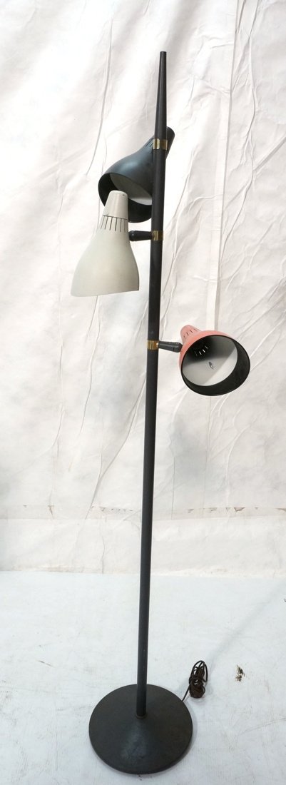 Lightolier Style Floor Lamp with Three Cone Shade (1 of 4)
