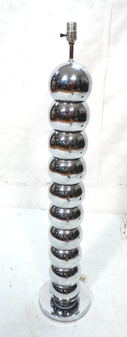 Sonneman Style Stacked Ball Floor Lamp.  Chrome. (1 of 6)