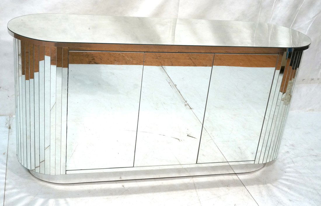 ELLO Mirrored Credenza. Three doors. Mirror bands (1 of 7)