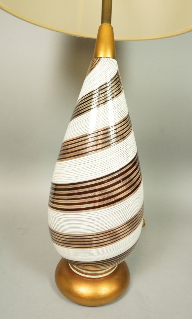 MARBRO Tall Murano Art Glass Table Lamp.  Teardro (1 of 7)