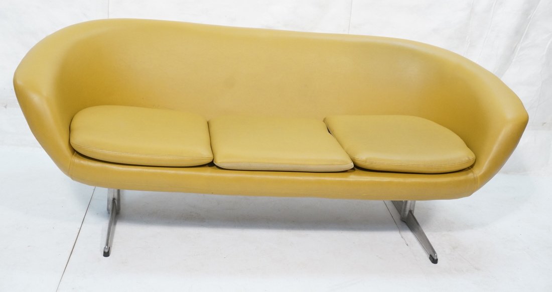 Overman Sofa Loveseat.  Aluminum Base.  Swan Styl (1 of 7)