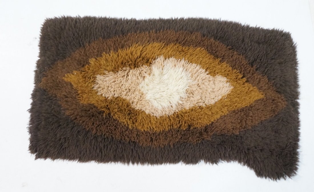 Thick Shag Throw Rug. Shades of Browns.: Thick Shag Throw Rug. Shades of Browns.-- Dimensions: H: 51 inches: W: 29 inches ---