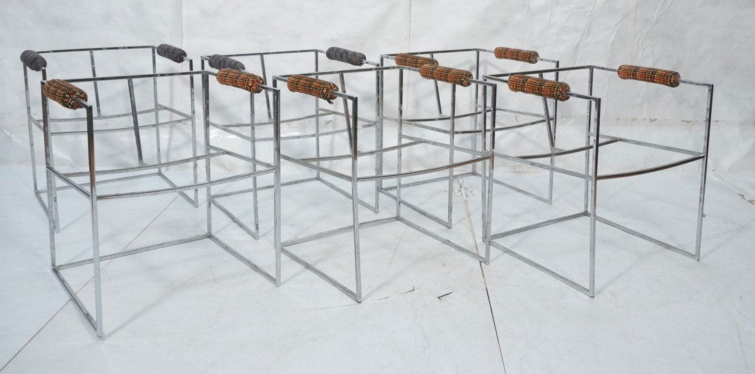 6pcs MILO BAUGHMAN Chair Frames. Thin chrome tube (1 of 7)