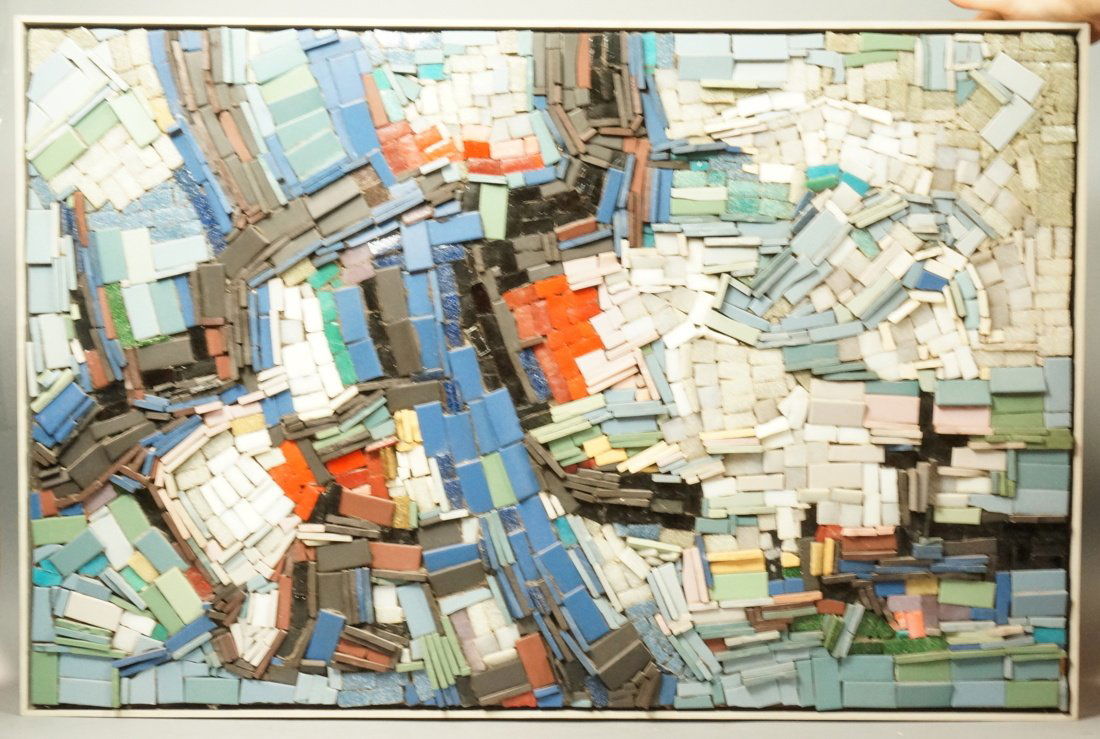 Modernist 2D Tile Mosaic. REGNIER "Tree Farm" mos (1 of 10)