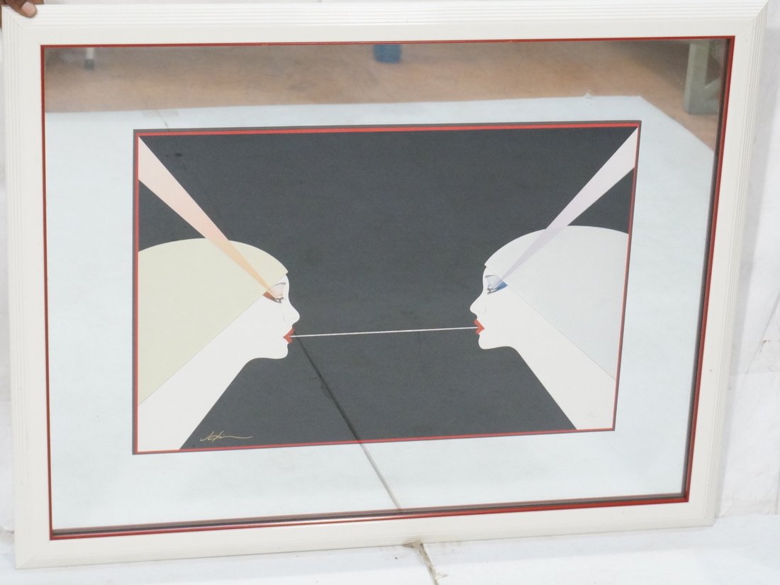 NAGEL style Figural Print. Modernist. Two women's (1 of 5)