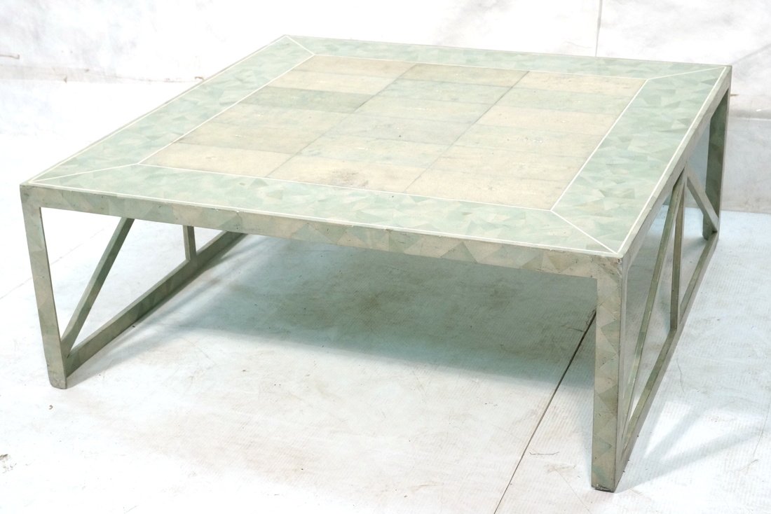 Decorator Shagreen Square Coffee Table. Paint dec (1 of 8)