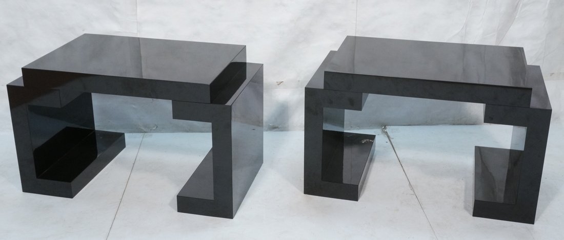 Pr Black Lacquer KARL SPRINGER Style End Side Tab (1 of 7)