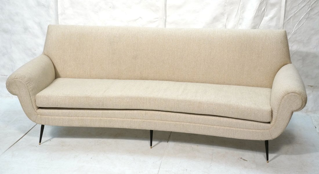 Italian style Oatmeal Upholstered Modernist Sofa. (1 of 10)