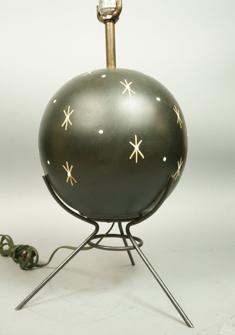 Spherical Black Ceramic Table Lamp. Sputnik desig (1 of 7)