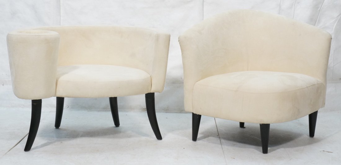 2 Contemporary Lounge Chairs.  1 Curved back and (1 of 8)