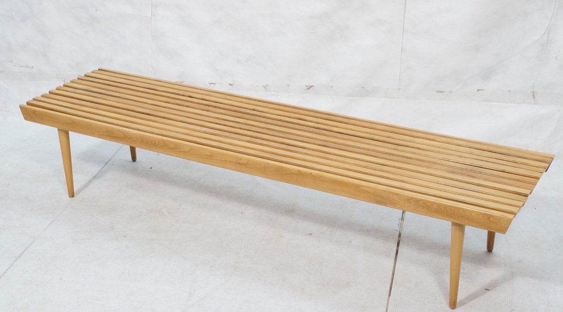 American Modern Slat Bench. Maple. Tapered peg le (1 of 5)