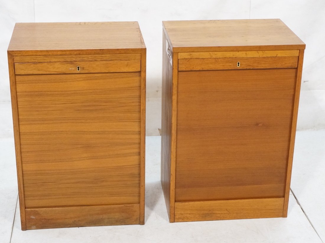 Pr Danish Modern Tambour Door Office File Cabinet (1 of 10)