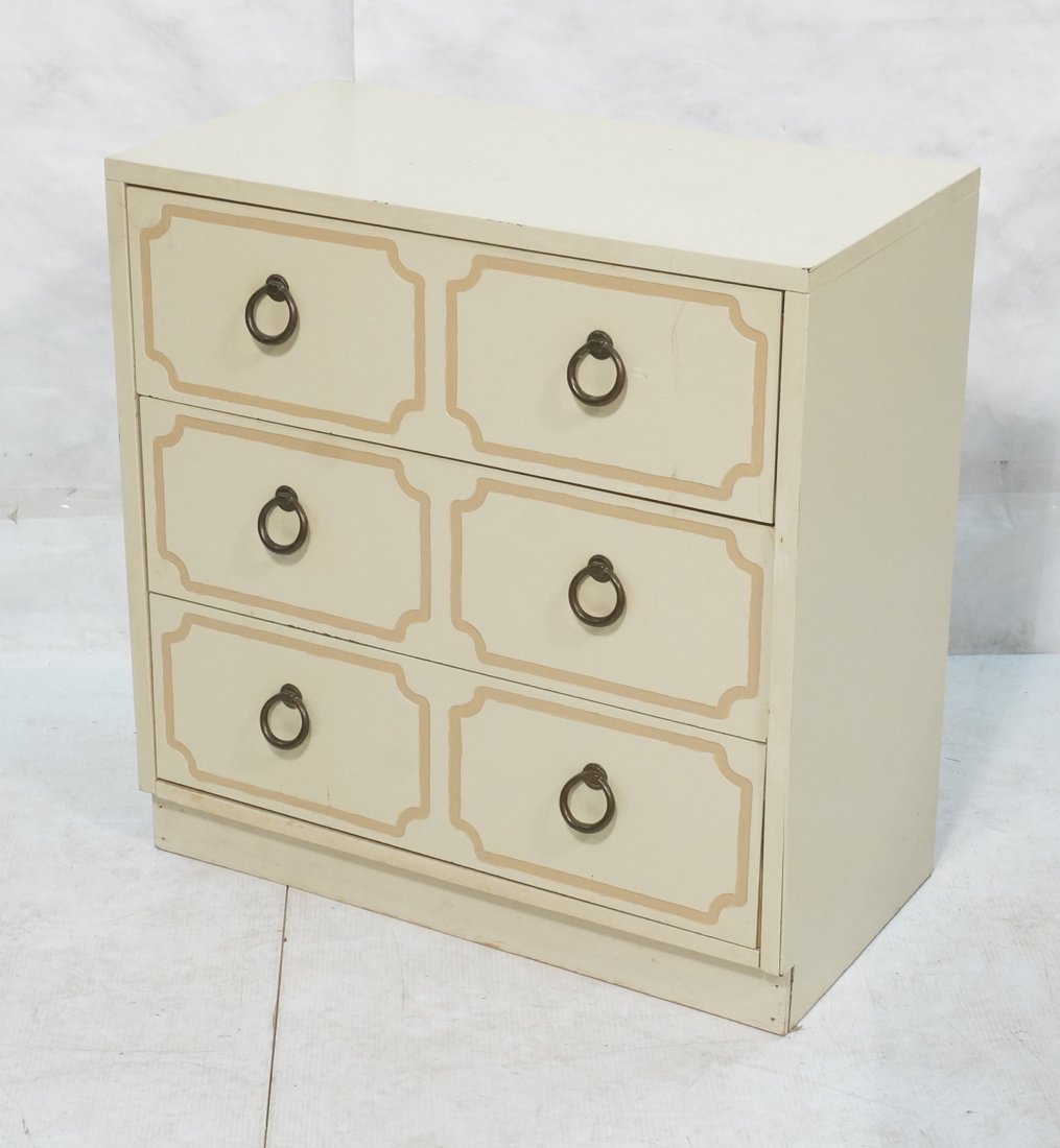 Painted white Dorothy Draper style 3 drawers bach (1 of 8)