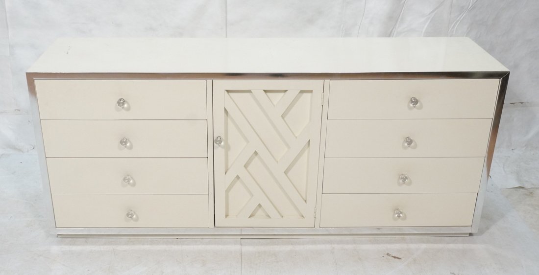 Low white 8 drawer 1 door low dresser by Thomasvi (1 of 8)