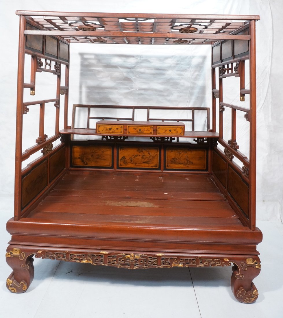 Asian Platform rice bed with canopy. Ornately pai (1 of 10)